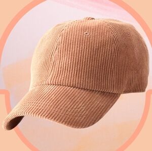 NWT Curved Brim Corduroy Baseball Cap